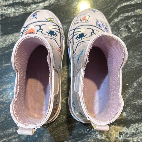 Cat & Jack Target Kids Cat Print Pink Rain Boots - Picture 11 of 12
